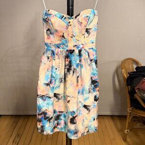 Parker Strapless Floral Mini Dress Size XS